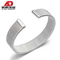 New fashion leather bracelet high quality stainless steel ladies bracelet gift